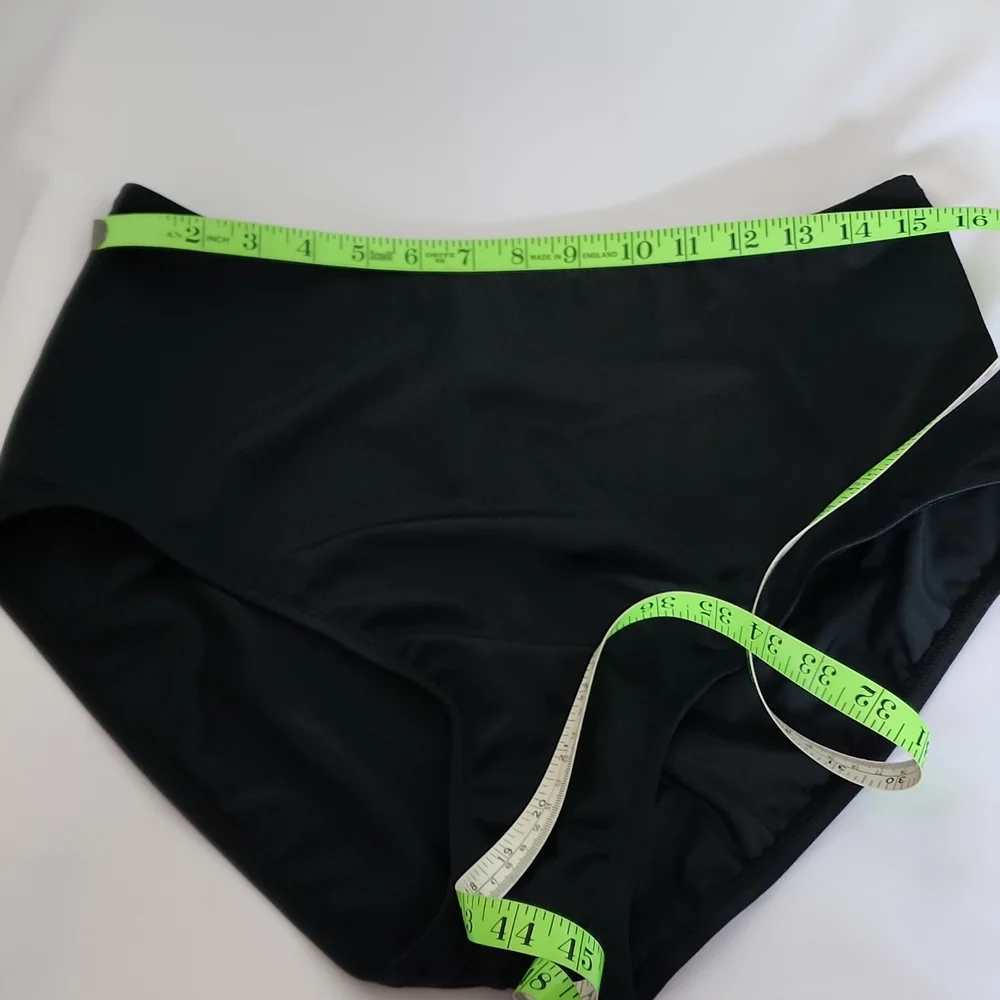 Maxine of Hollywood Womens Black High Waist Bikini Bottom Size 16 - Picture 4 of 8
